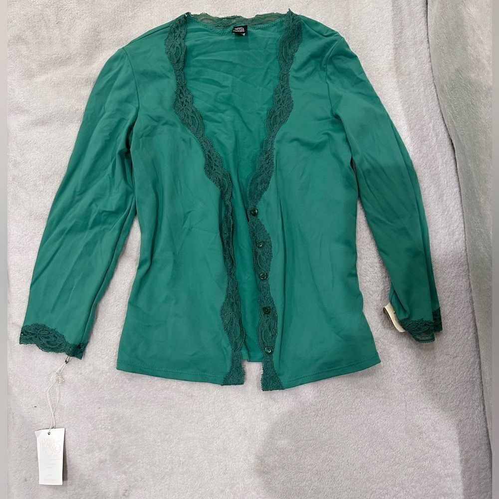 ONLY HEARTS size S green cardigan new with tags